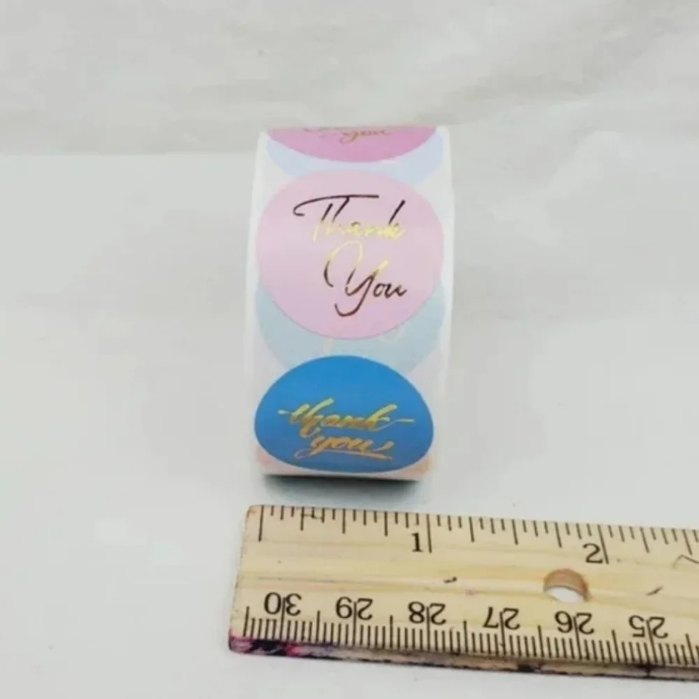 500 Pieces Roll Thank You Sealing Sticker